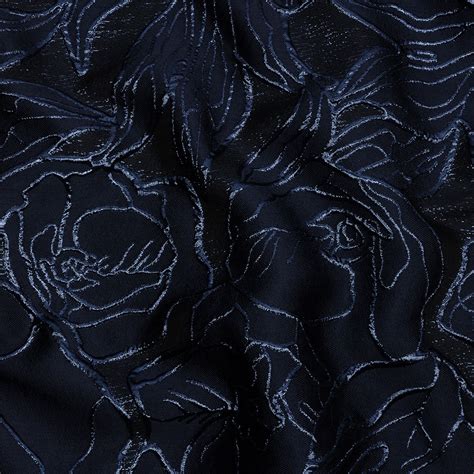 navy fabric with metallic swirl pattern|Metallic Navy Outlined Florals Luxury Brocade .